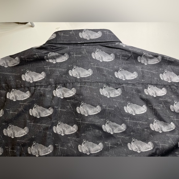 NWOT R Collection by Robert Graham Vintage Car Racer Shirt Black XL Hand Crafted - Picture 7 of 14